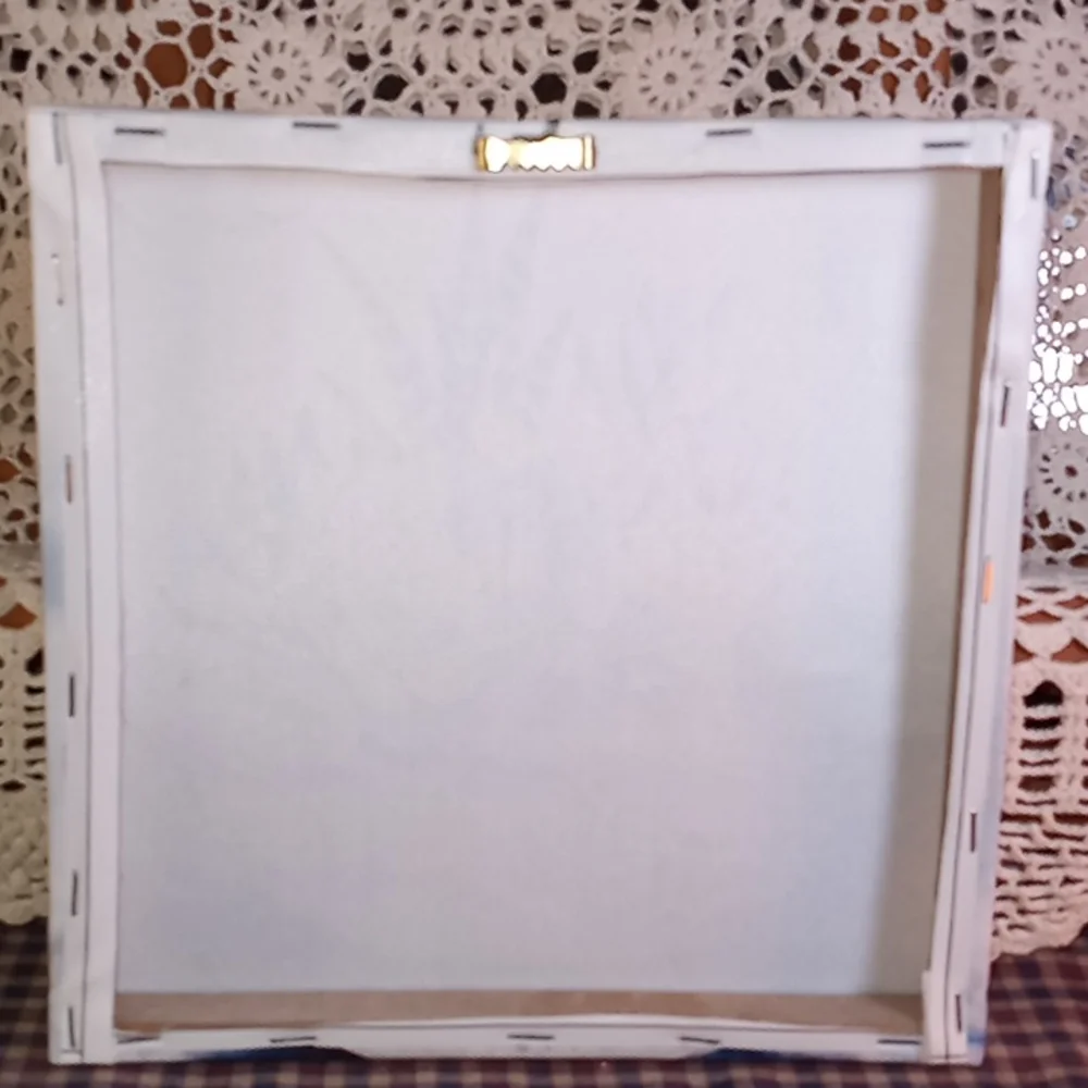 BEAUTIFUL WATERCOLOR OF A BOWL OF MIXED SUCCULANTS FRAMED ON CANVAS FRAME
